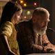 Caoilinn Springall and George Clooney in The Midnight Sky